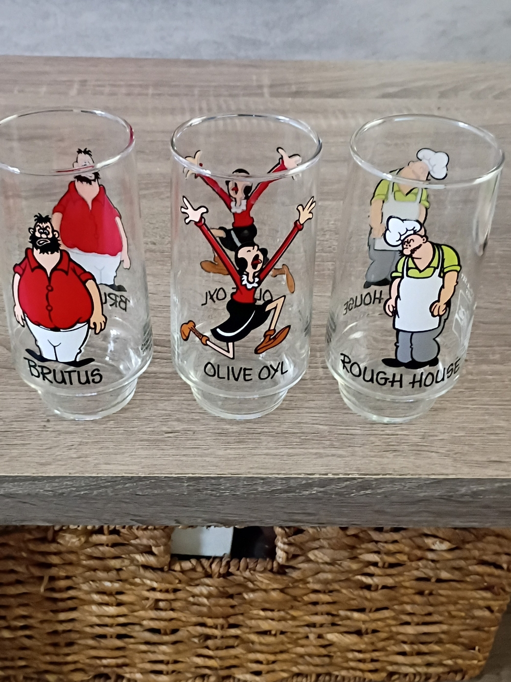 Coca Cola Collect-A-Set Series Popeye  Characters Glass Tumbler Set